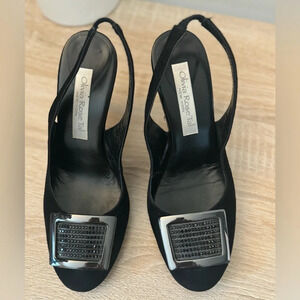 Olivia Rose Tal Peep toe Slingback Embellished pumps size 8